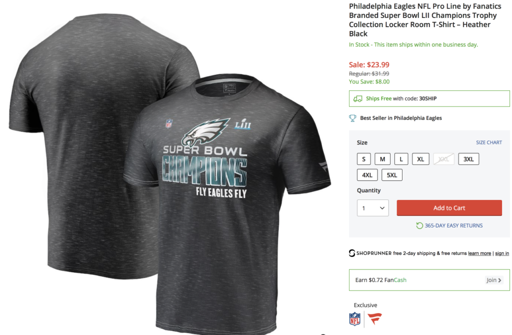 fanatics eagles
