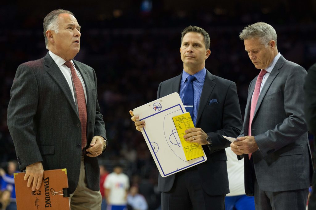 Jim O'Brien, Billy Lange,, and Brett Brown