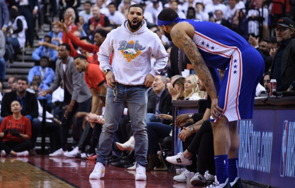 Drake at the Raptors game