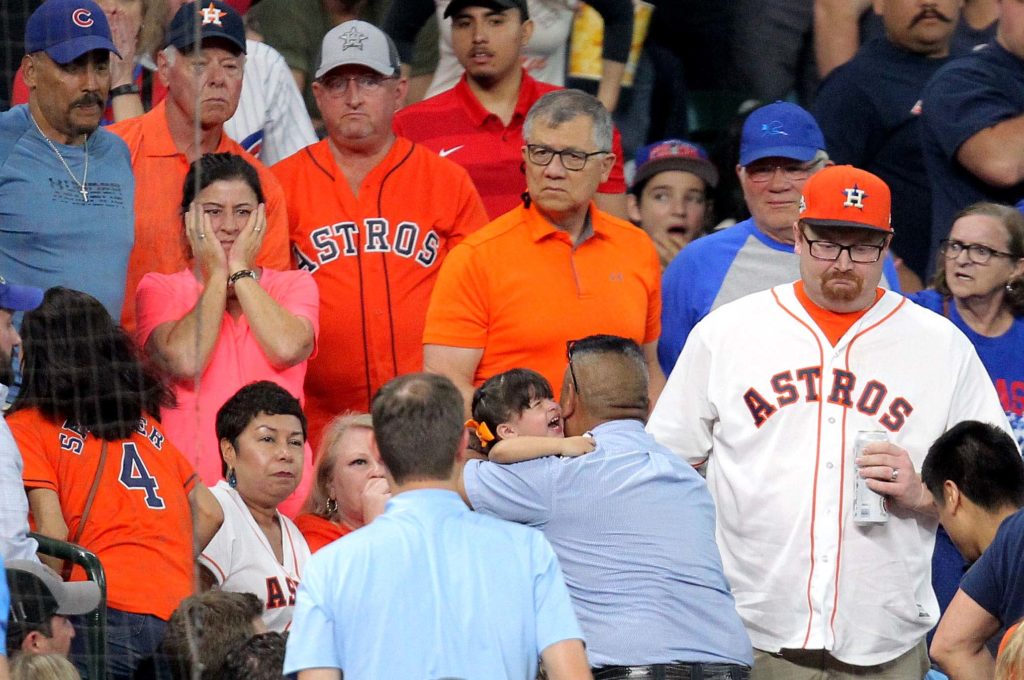 Foul ball at Astros game