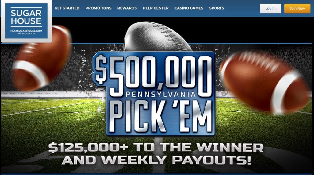 sugarhouse sportsbook pa pick em