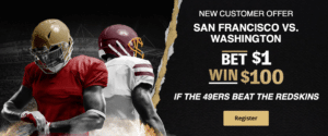 betmgm 49ers redskins 100 1