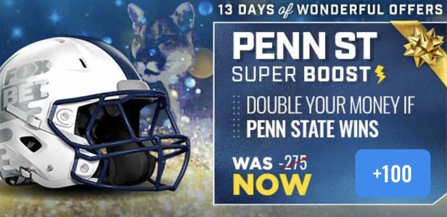 fox bet's penn state odds boost