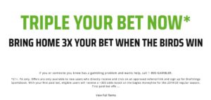 draftkings sportsbook is offering 3 to 1 odds on the eagles
