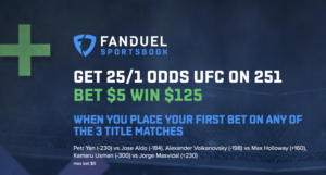 fanduel sportsbook 25 to 1 ufc 251