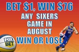 fox bet 76 to 1 sixers