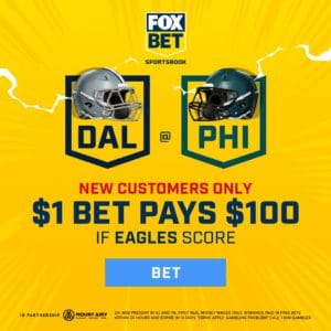 fox bet eagles 100-1