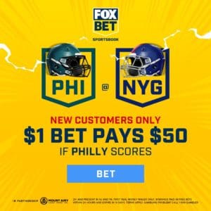 fox bet eagles 50-1 odds