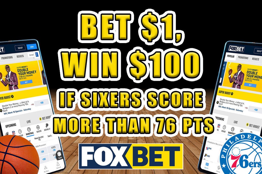 fox bet sixers 100-1