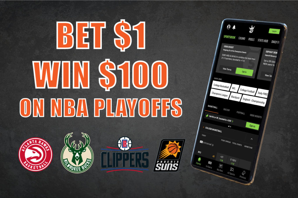 draftkings 100-1 nba promo