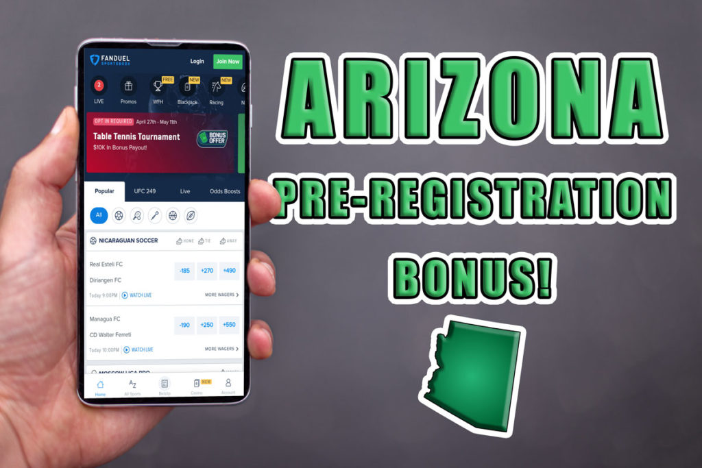 fanduel arizona pre-registration bonus