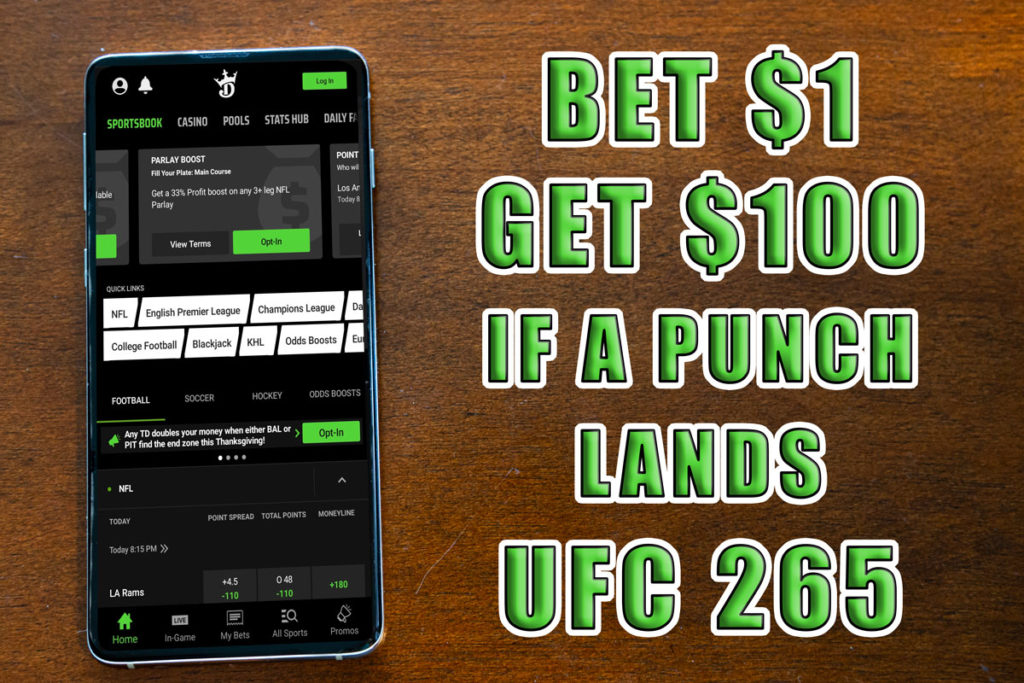 draftkings sportsbook ufc 265