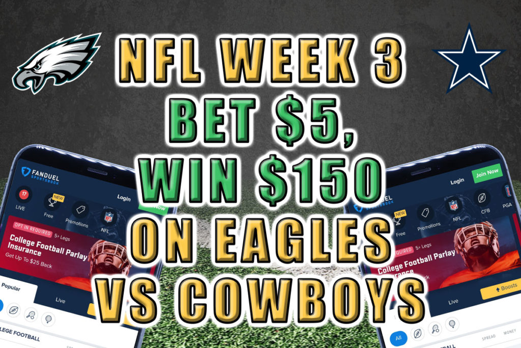 fanduel sportsbook 30-1 eagles cowboys