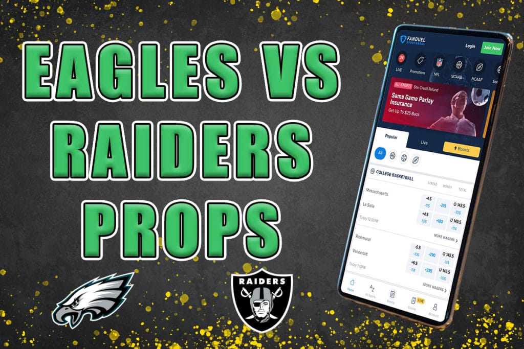 eagles raiders player props