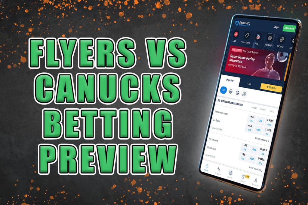 Flyers vs. Canucks Betting