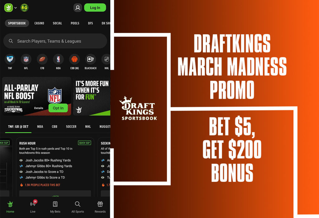 draftkings march madness promo