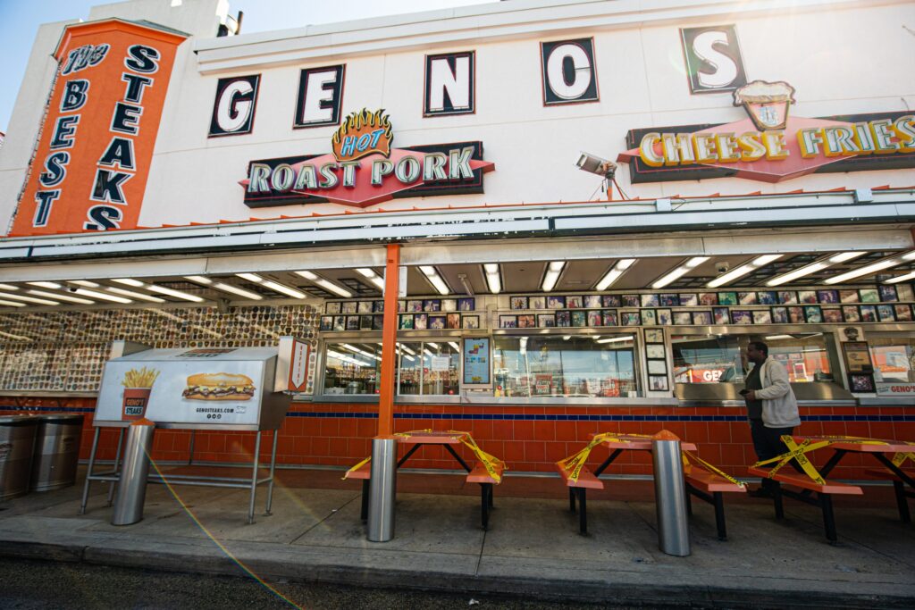 Geno's Steaks on Passyunk Avenue in Philadelphia