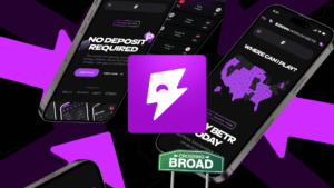 betr app icon with mobile screens and crossing broad logo