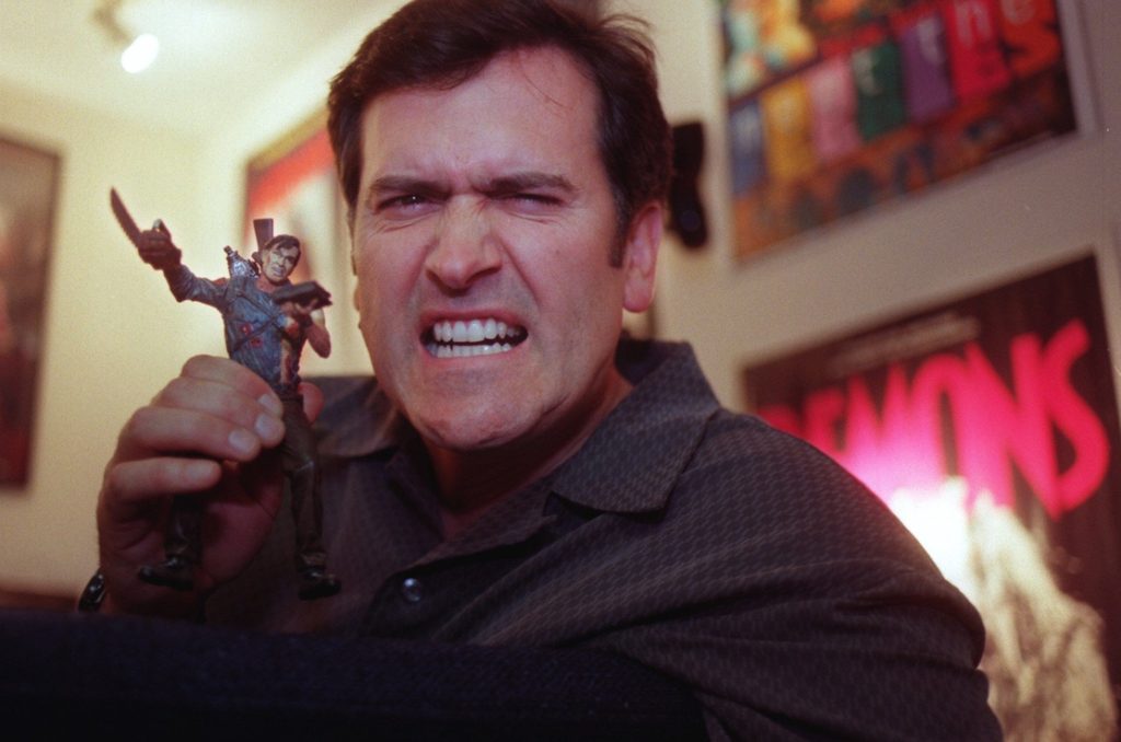 Bruce Campbell of Oregon and a former Detroiter, he grew up in Bloomfield Township with an action figure of himself from his movie Army of Darkness. Campbell played a lead character in the classic horror hit, Evil Dead.