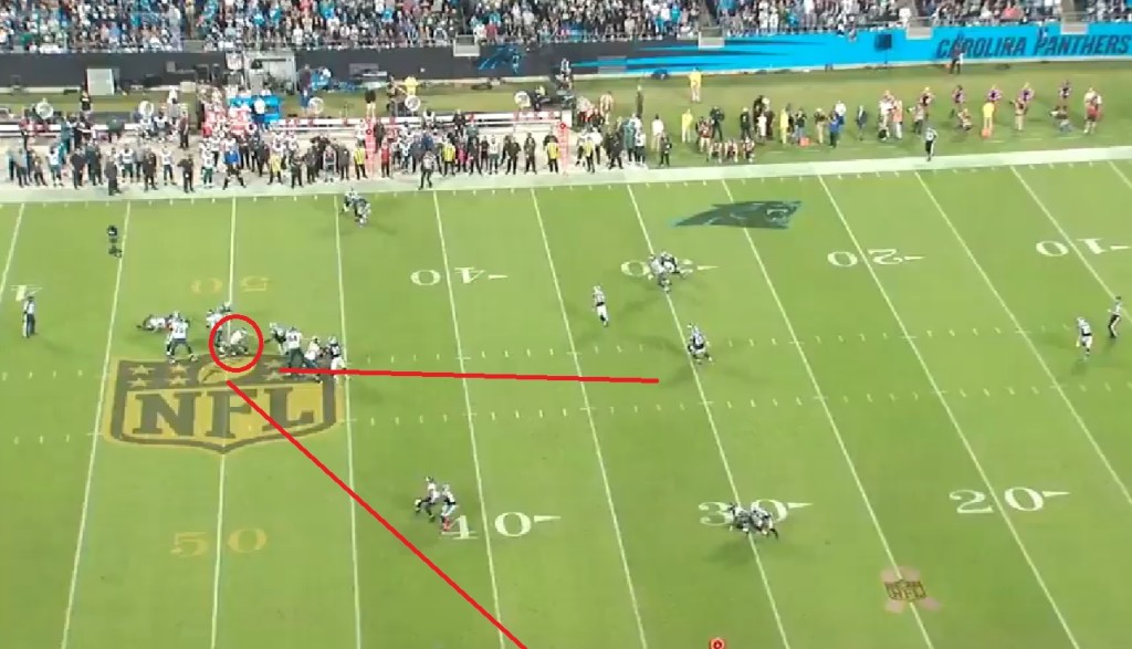 Bradford room to scramble vs Carolina