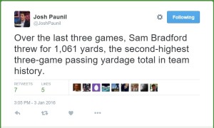 Paunil Bradford yardage