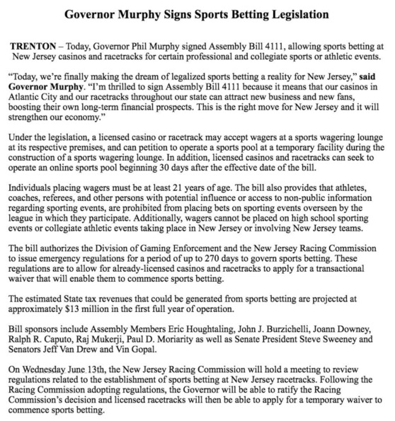 new jersey sports betting bill