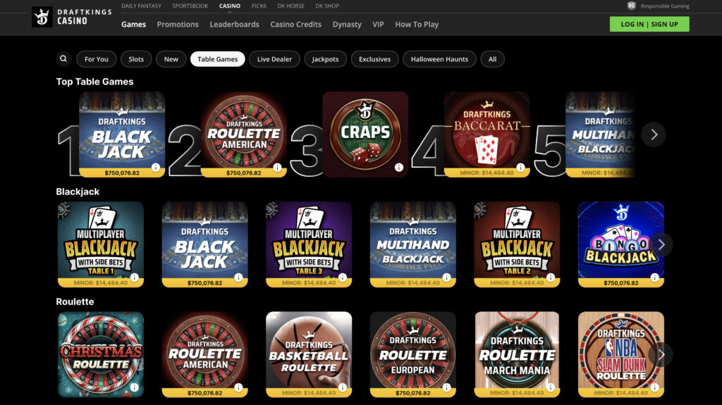 DraftKings Casino Blackjack